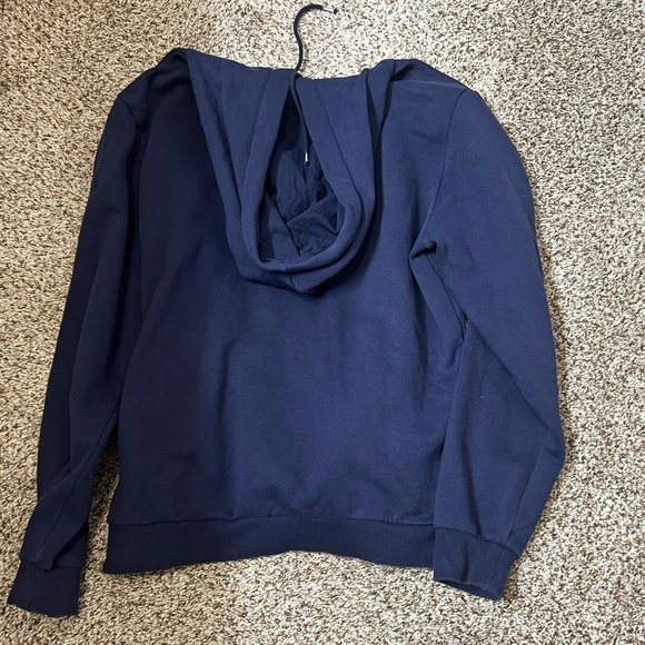 Puma SE Medium Navy Blue Embossed Pullover Hoodie Sweatshirt - Picture 11 of 13